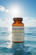 Brain Power Bottle - Bright Blue Sky Ocean
